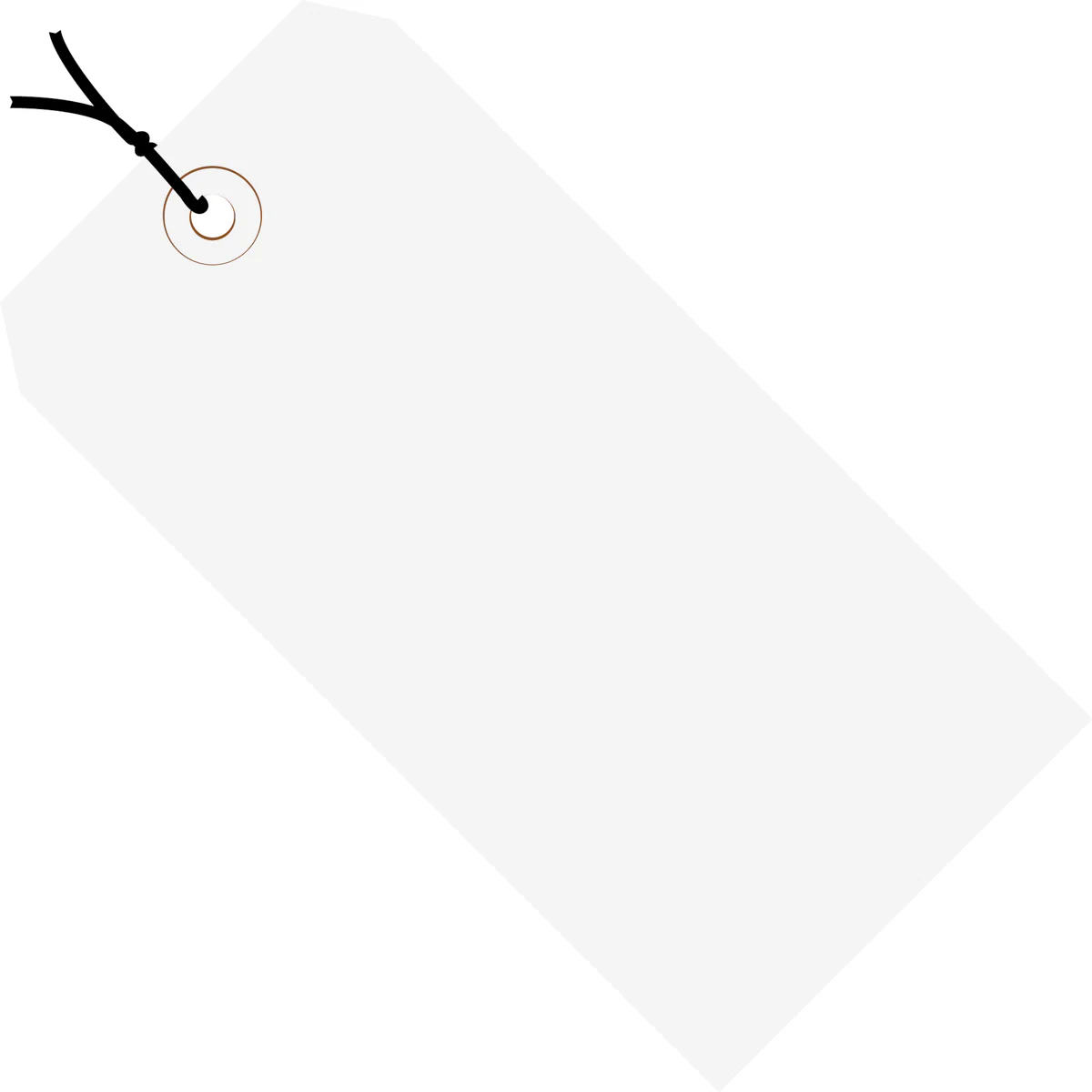 5-3/4 x 2-7/8 Pre-Strung White Tags (THICK BOARD - 13 POINT) 1000/Case