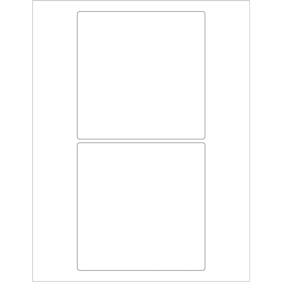 5 x 5" White Rectangle Laser Labels 200/Case