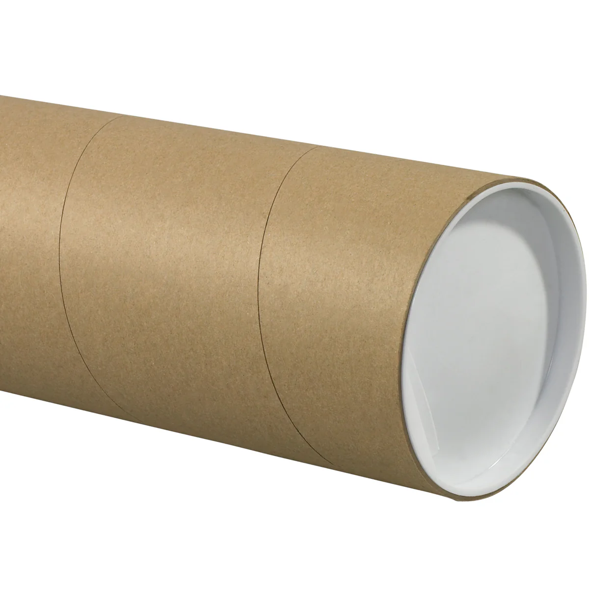 5 x 60 Brown Mailing Tubes With End Caps .125 Gauge 15/Case
