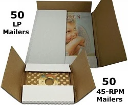 50 LP Mailers & 50 45 RPM Mailers Combo Pack 100 Mailers Total - Image 2