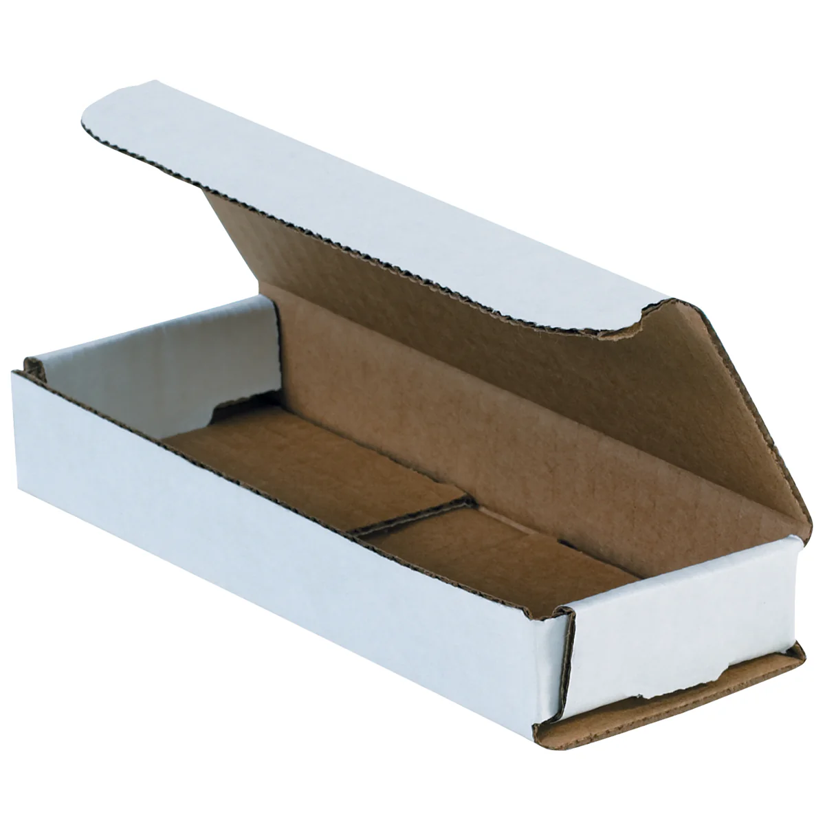 6 1/2 x 2 1/2 x 1 White Corrugated Mailers 50/Bundle
