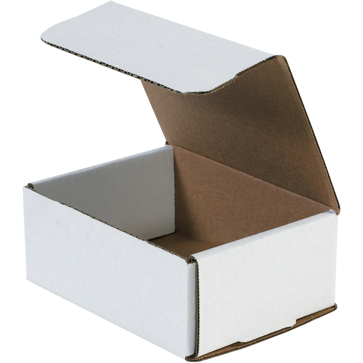 6 1/2 x 4 7/8 x 2 5/8 White Corrugated Mailers 50/Bundle