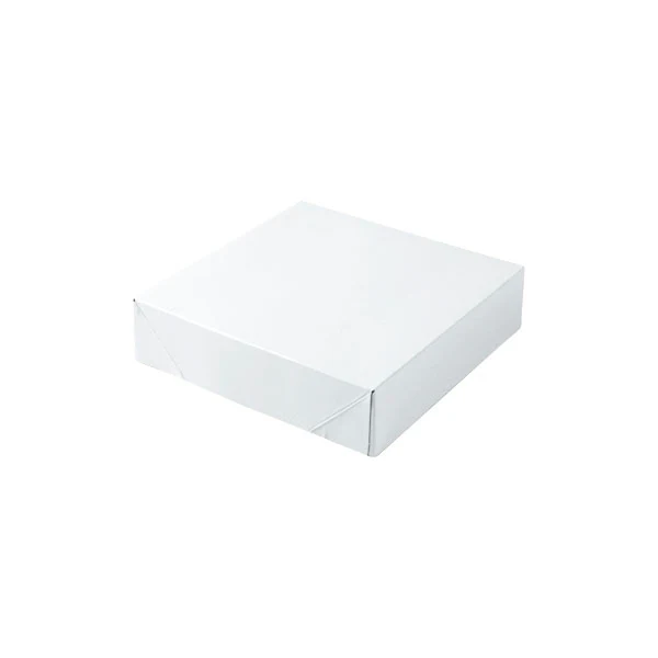6 1/2 x 6 1/2 x 1 5/8 White Gloss Gift Box 100/Case