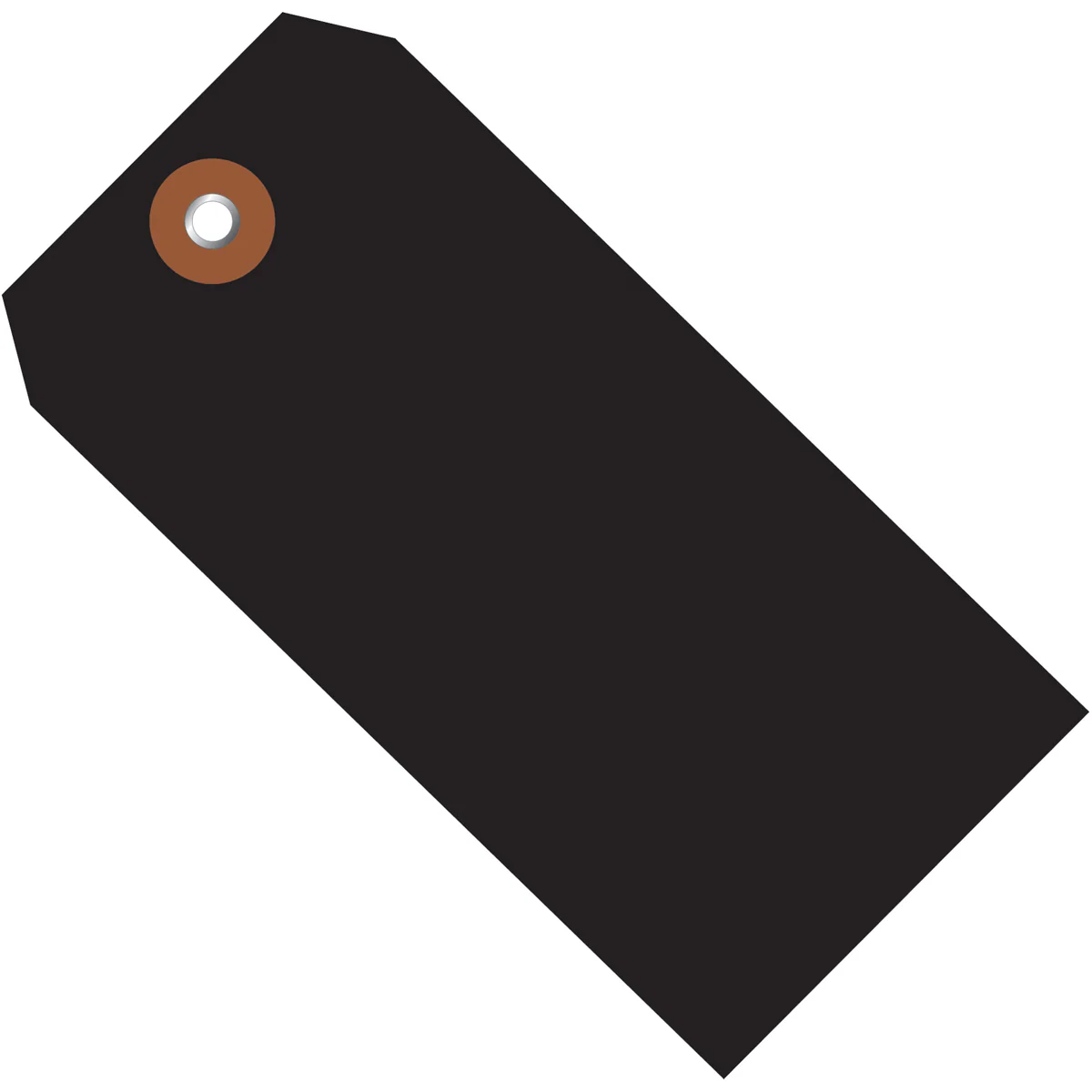 6 1/4 x 3 1/8 Black Plastic Shipping Tags 100/Case