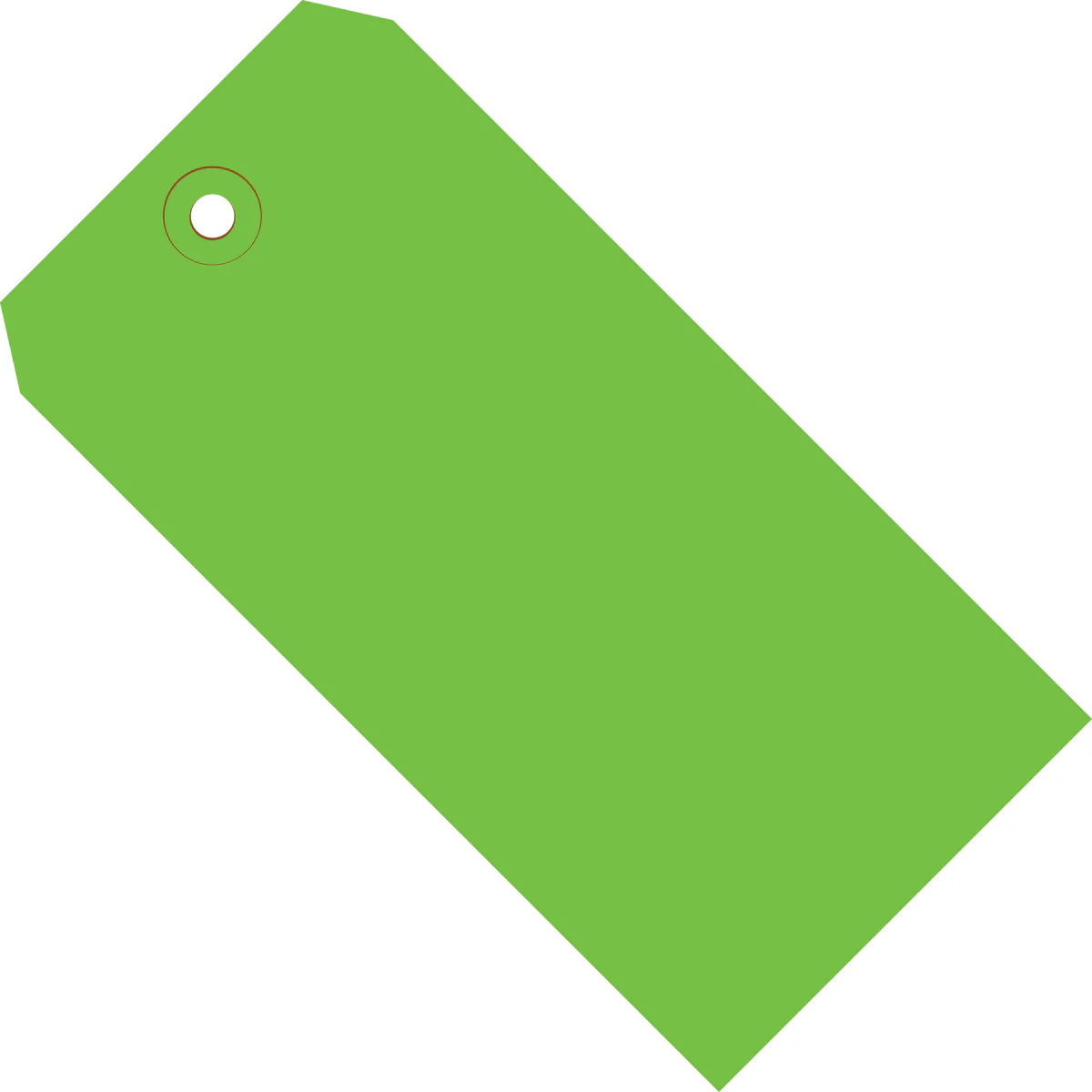 6-1/4 x 3-1/8 Green Tags (THICK BOARD - 13 POINT) 1000/Case