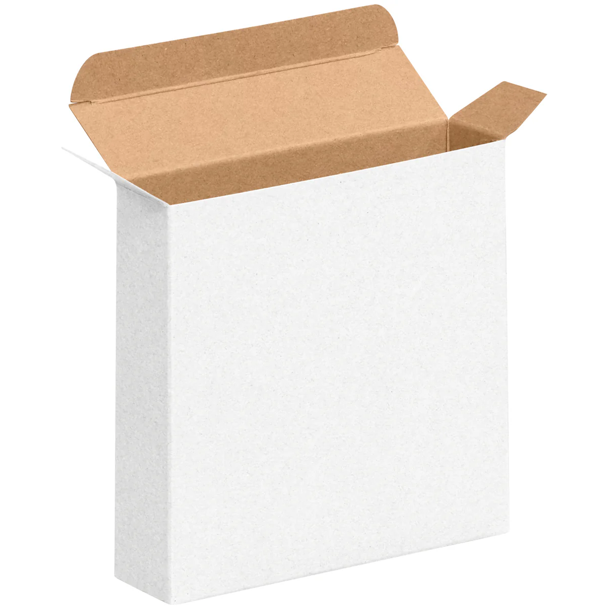 6 x 1 1/2 x 6 White 24pt 1-pc Chipboard Folding Carton 250/Case - Image 2