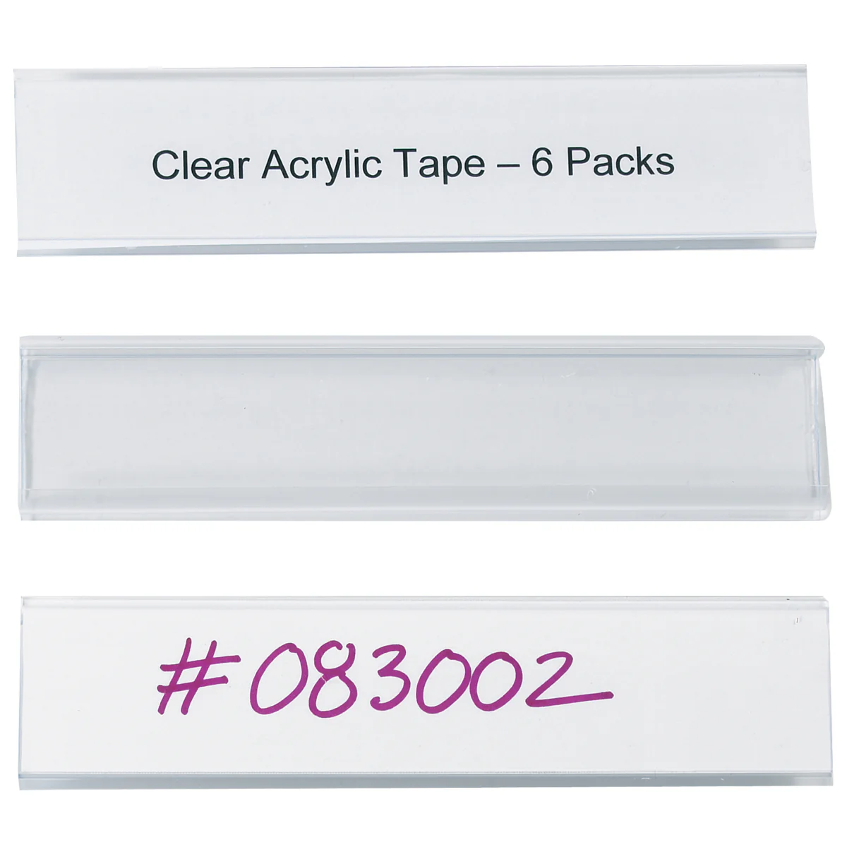 6 x 1 5/16 Wire-Rac Snap-On Label Holders 25/Case