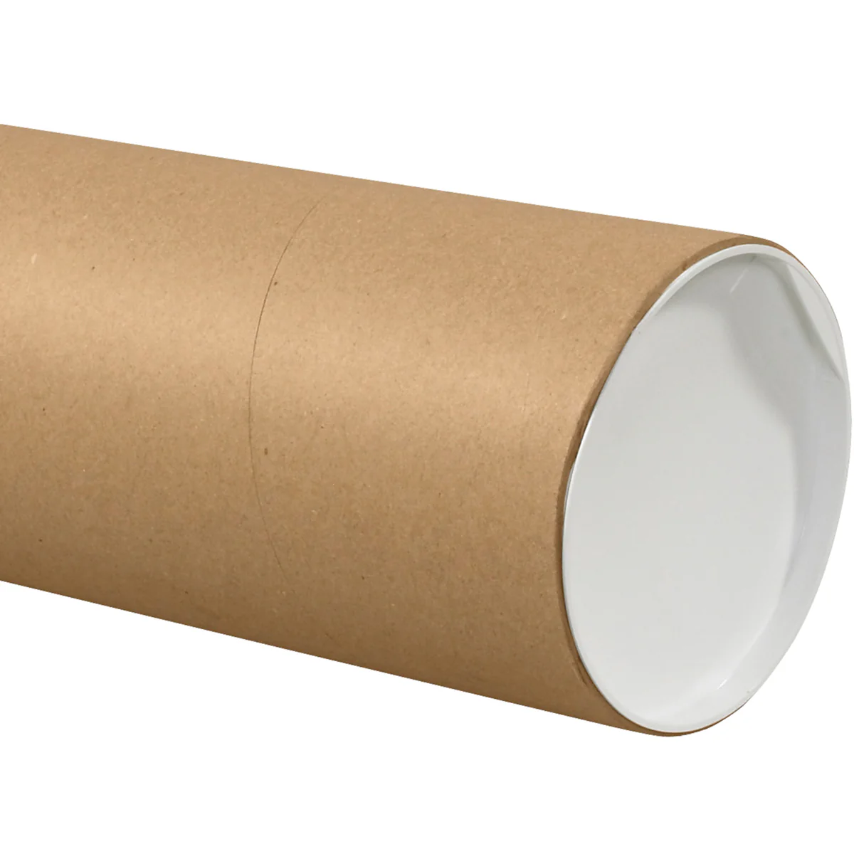 6 x 24 Brown Mailing Tubes With End Caps .125 Gauge 10/Case