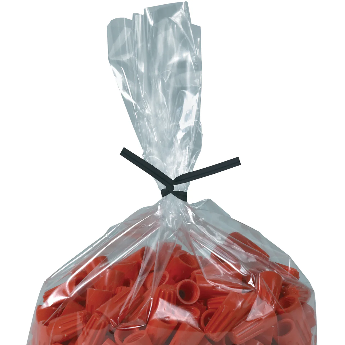 6 x 5/32 Black Plastic Twist Ties 2000/Case