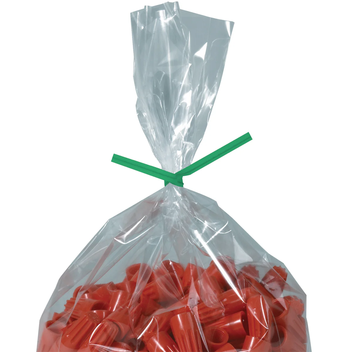 6 x 5/32 Green Paper Twist Ties 2000/Case