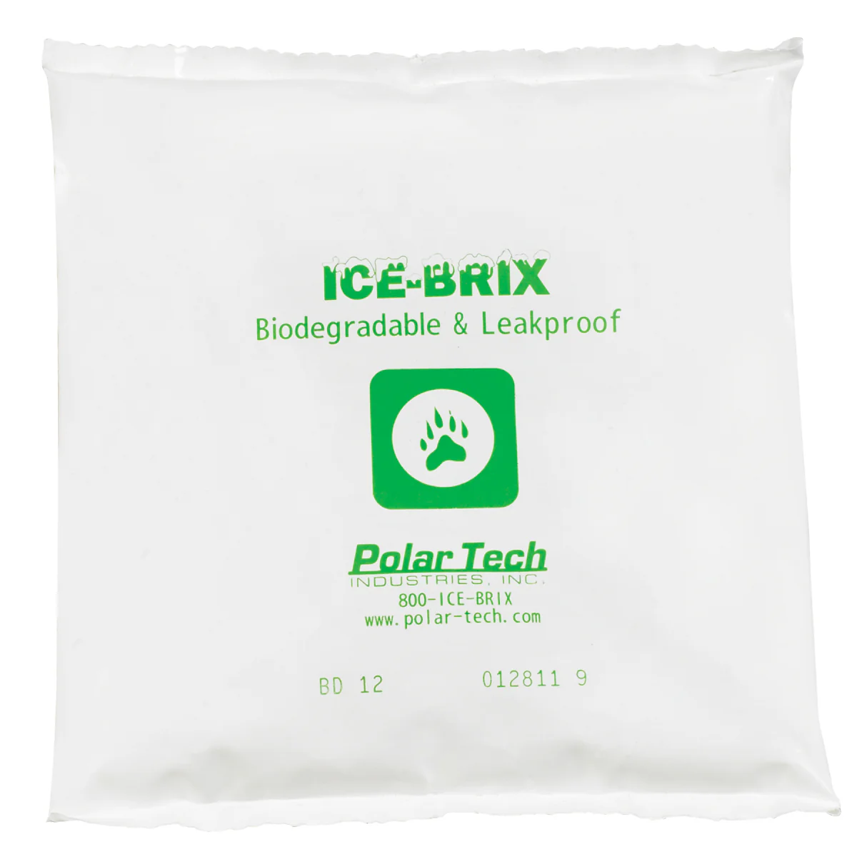 6 x 6 x 1 - 12 oz. Ice-Brix Biodegradable Packs  48/Case