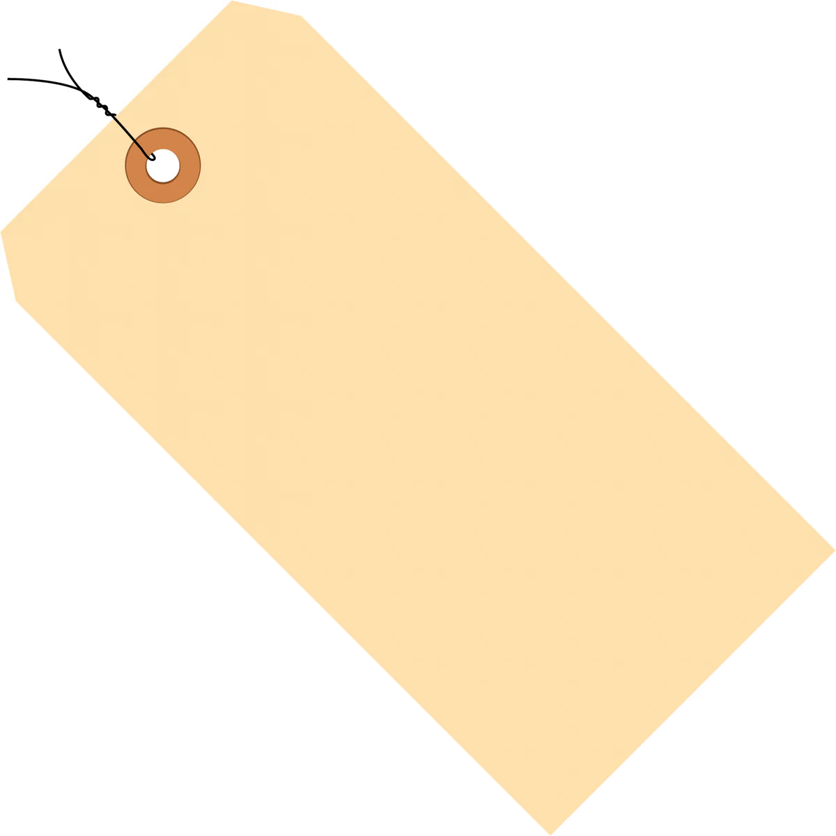 7-1/2 x 3-3/4 Pre-Wired Manila Tags (EXTRA THICK BOARD - 15 POINT) 500/Case
