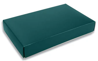 7-1/8 x 4-1/2 x 1-1/8 Green 1/2 lb. Rectangular Candy Box LID 250/Case