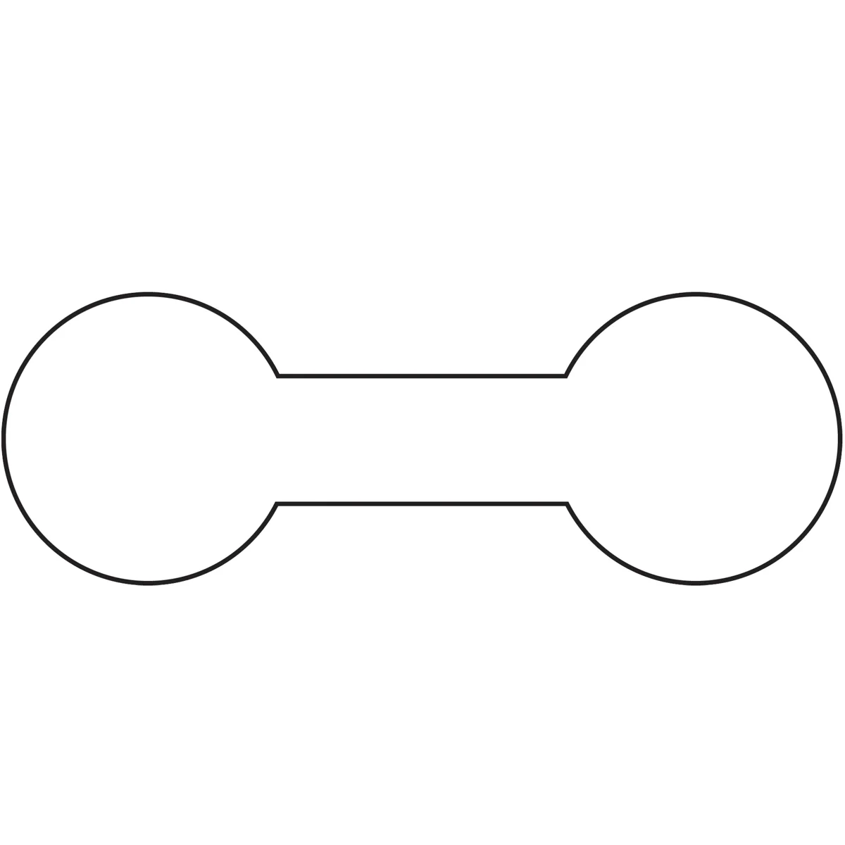 7/16 x 1 5/16" White Merchandise Tags - Barbell Shape 1000/Case