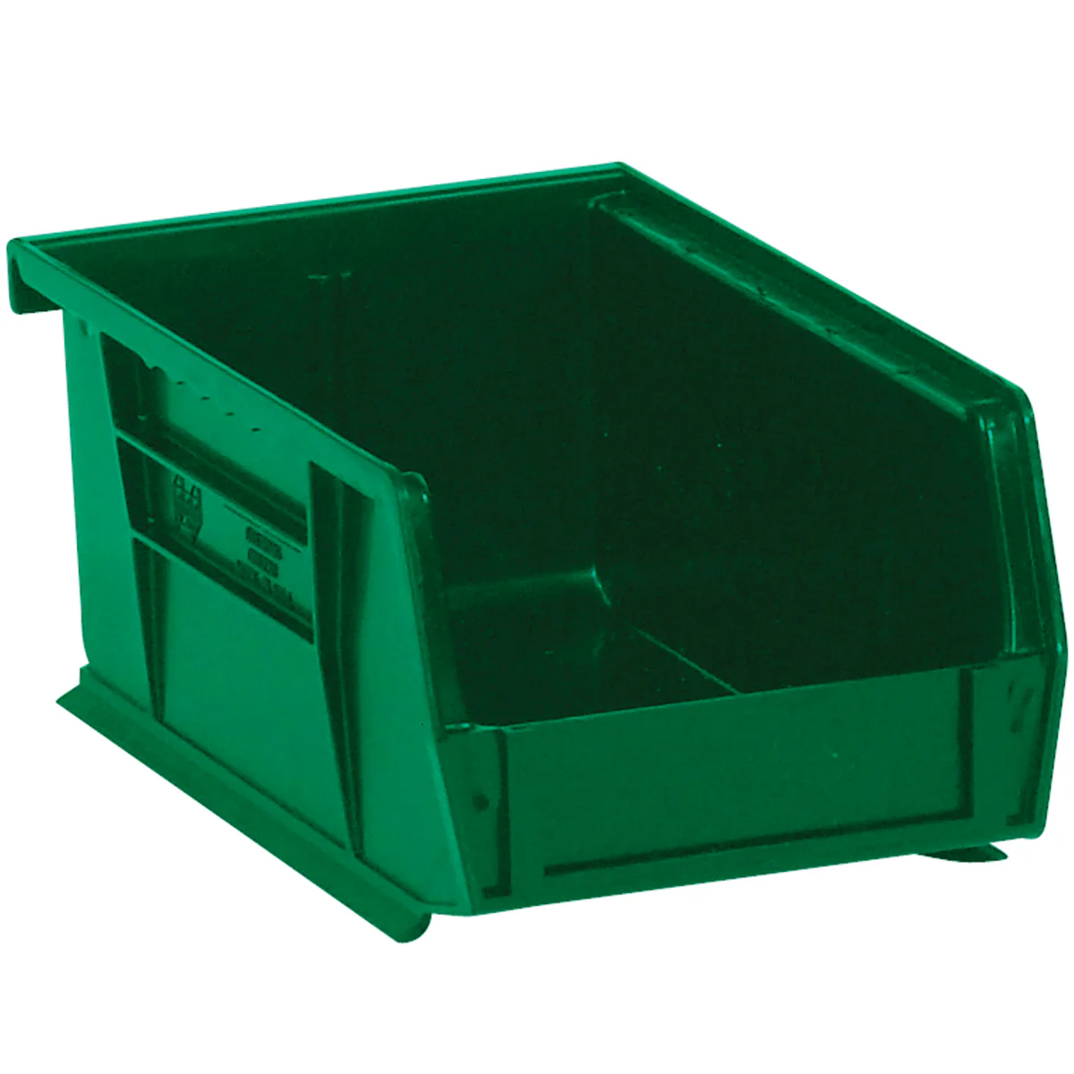 7 3/8 x 4 1/8 x 3 Green Plastic Bin Boxes 24/Case