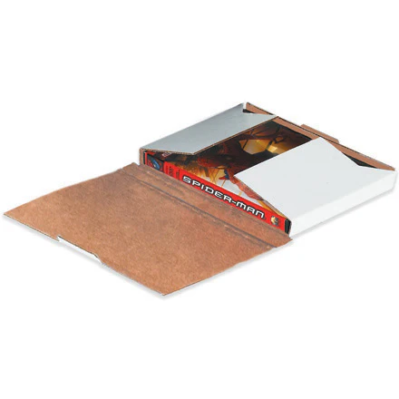 DVD White Corrugated Shipping Box 7 5/8 x 5 7/16 x 11/16 50/Bundle