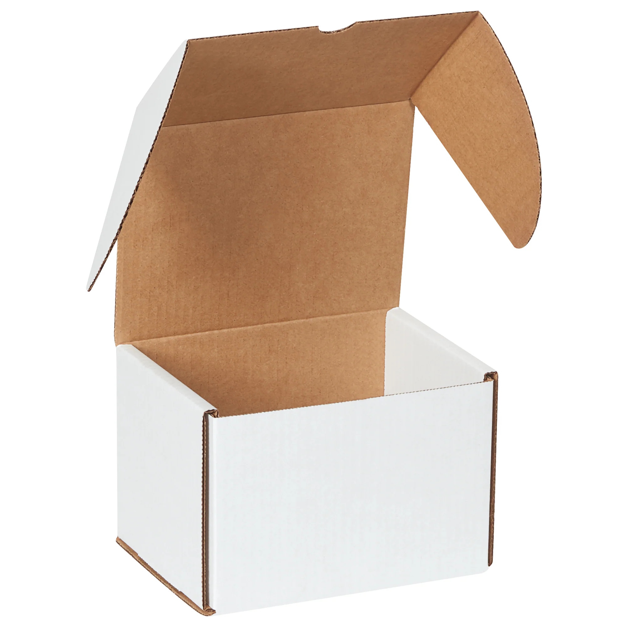 DVD White Corrugated Shipping Box 7 5/8 x 6 x 5 7/16 (holds 10 DVD Cases) 50/Bundle - Image 2