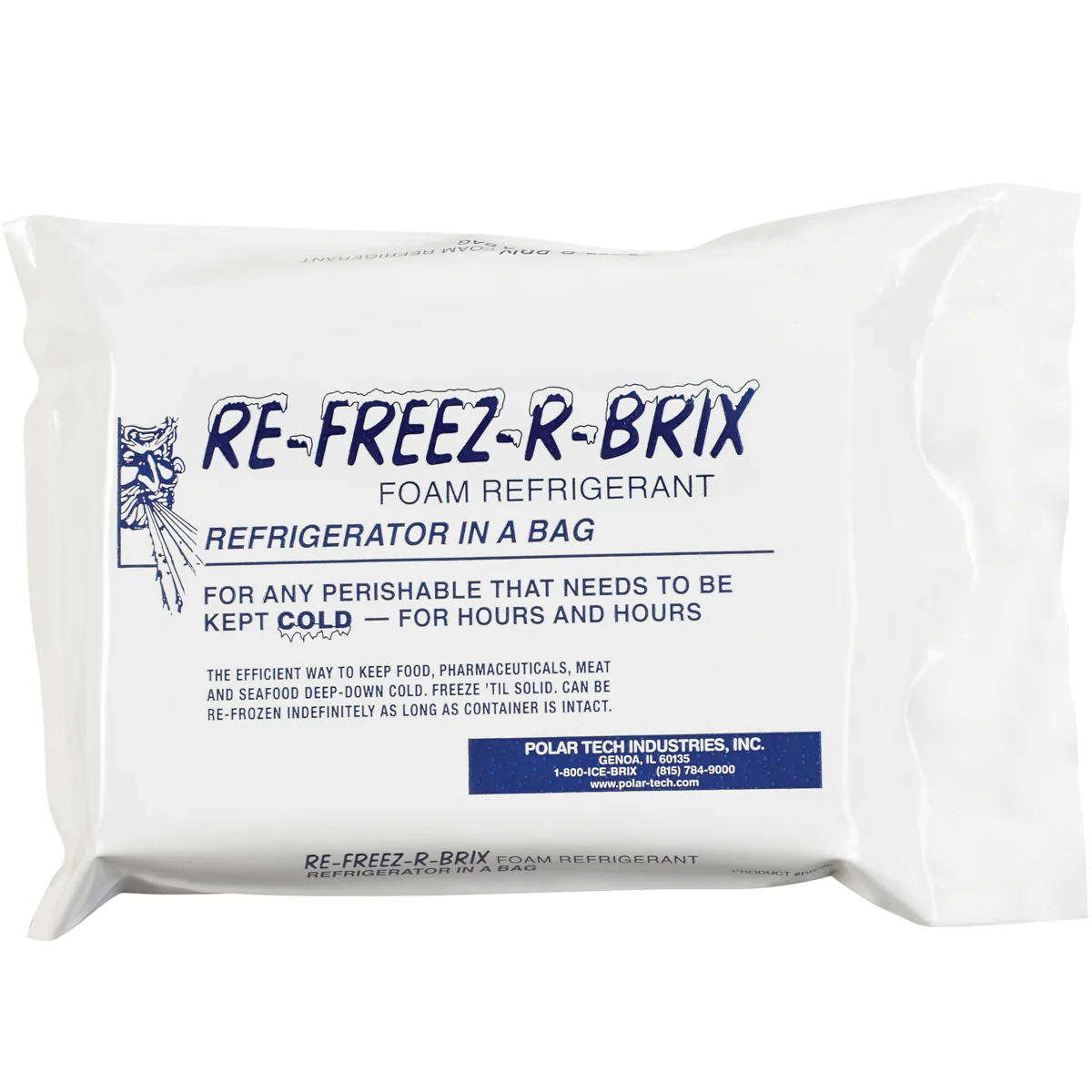 7 x 5 x 1 1/2 Re-Freez-R-Brix Cold Bricks 12/Case