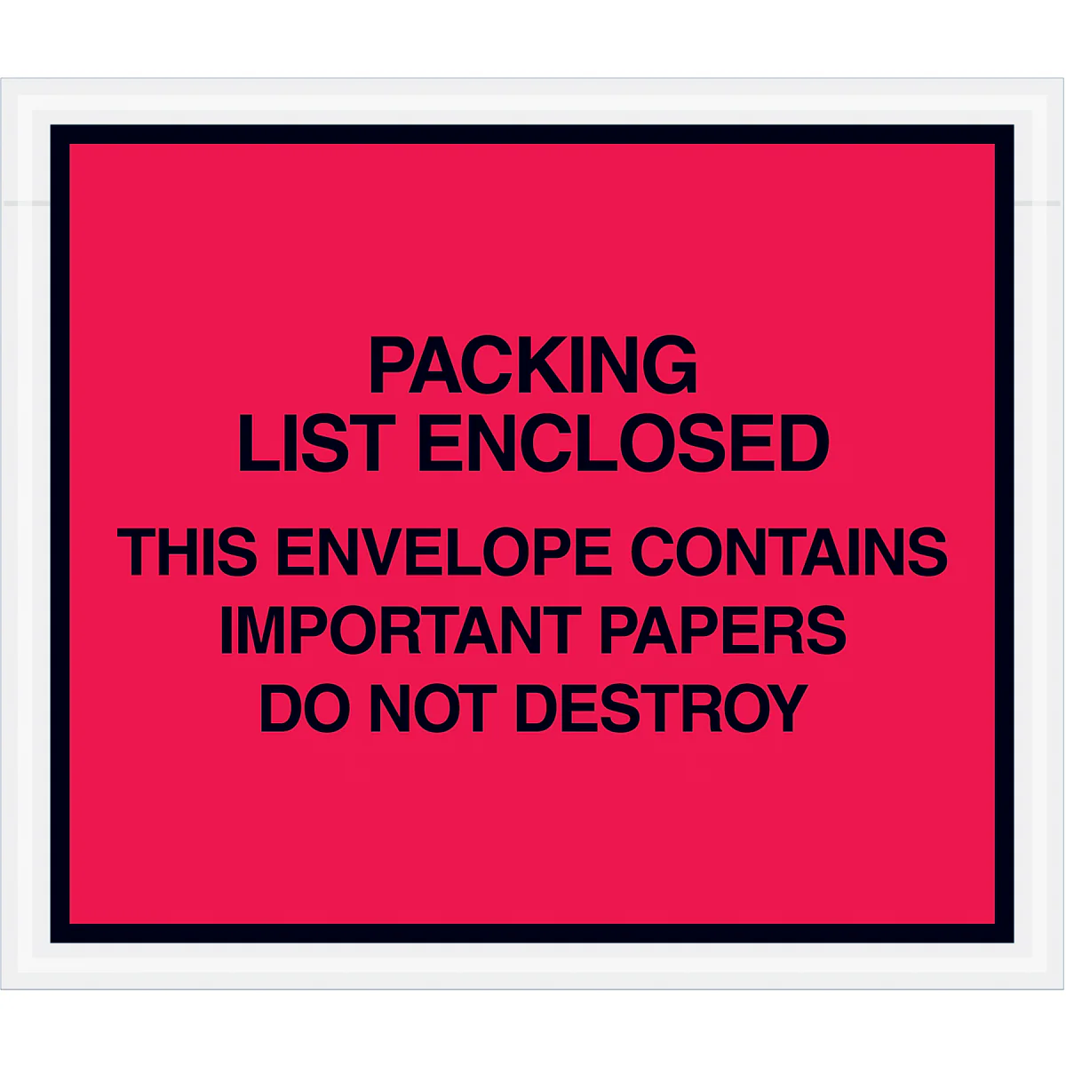 7 x 6 Red Important Papers Enclosed (Full Face) Envelopes 1000/Case