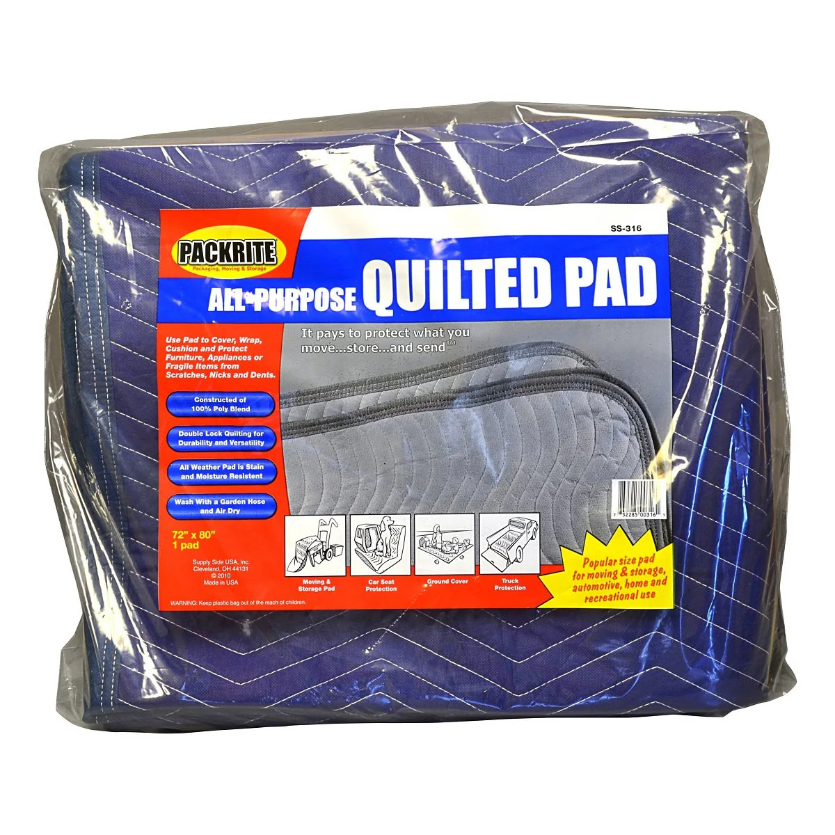 72 x 80 Deluxe Moving Blankets 6/Case - Image 2