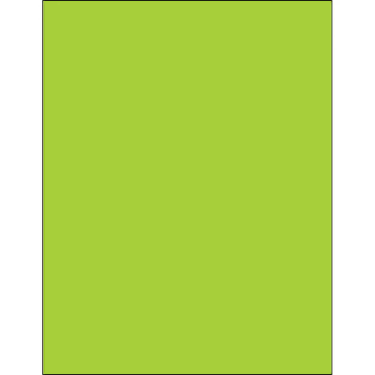 8 1/2 x 11" Fluorescent Green Rectangle Laser Labels 100/Case