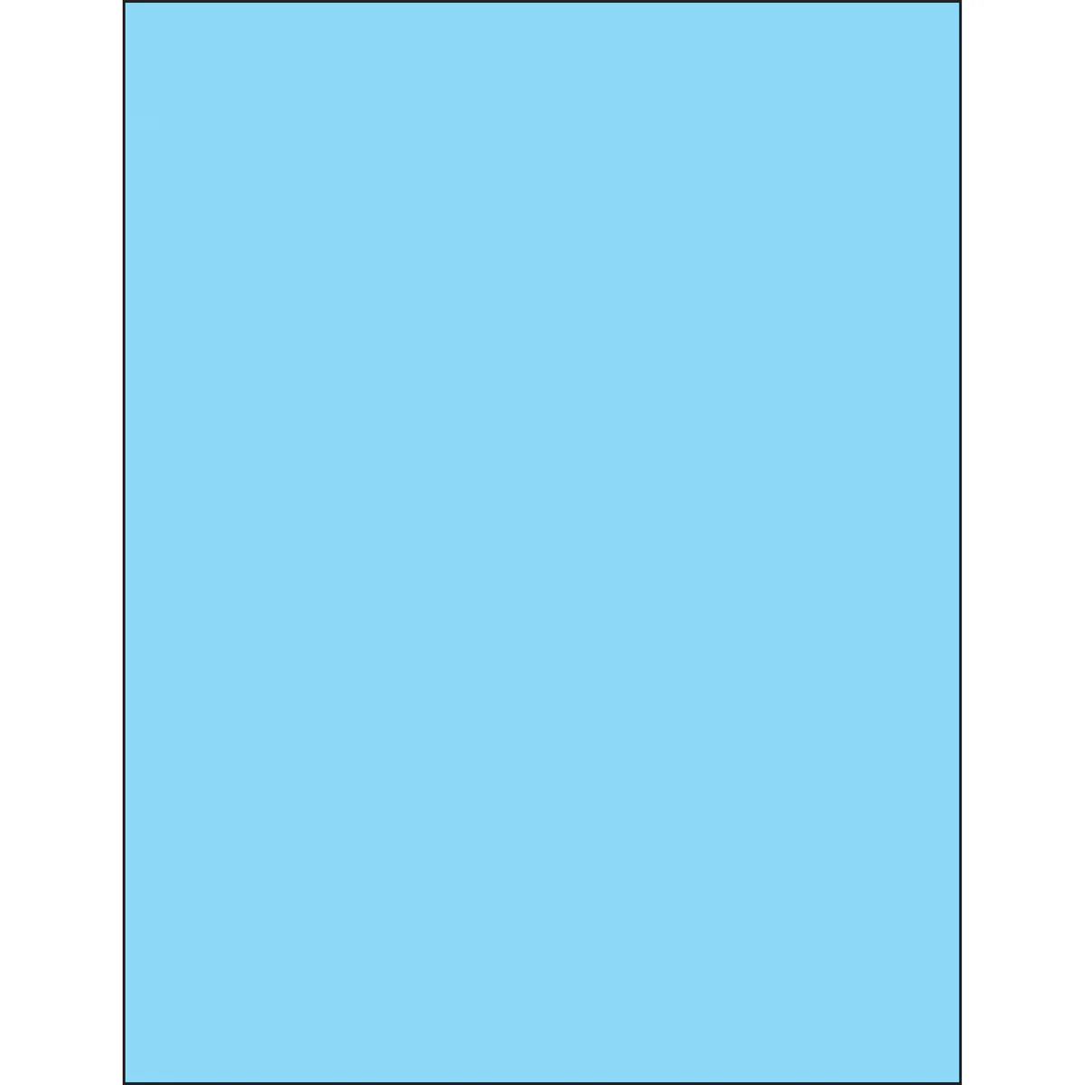 8 1/2 x 11" Fluorescent Pastel Blue Rectangle Laser Labels 100/Case