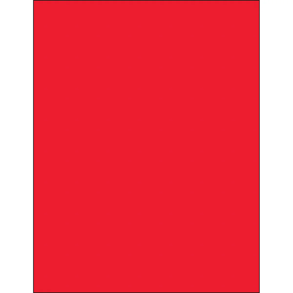 8 1/2 x 11" Fluorescent Red Rectangle Laser Labels 100/Case