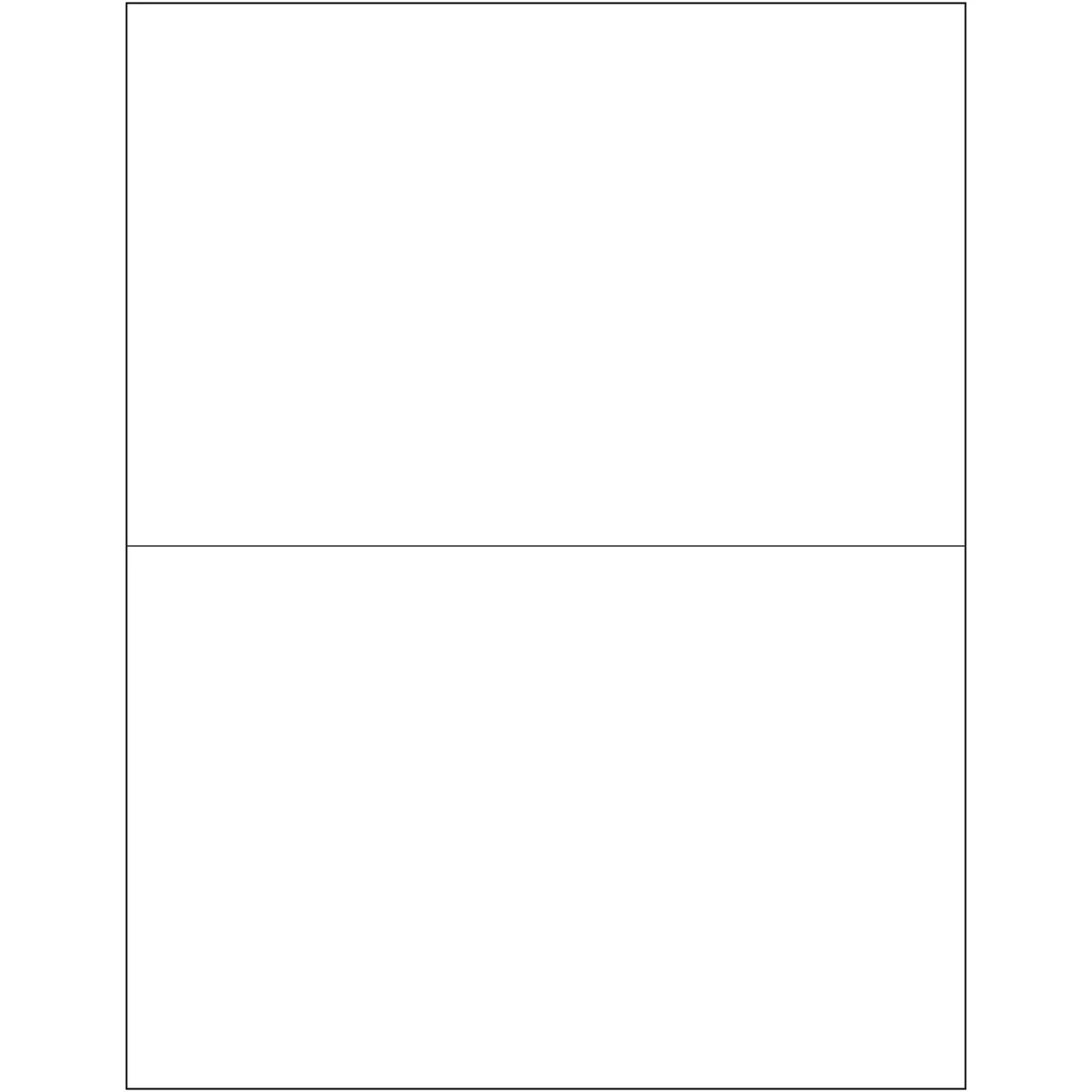 8 1/2 x 5 1/2" White Rectangle Laser Labels 200/Case
