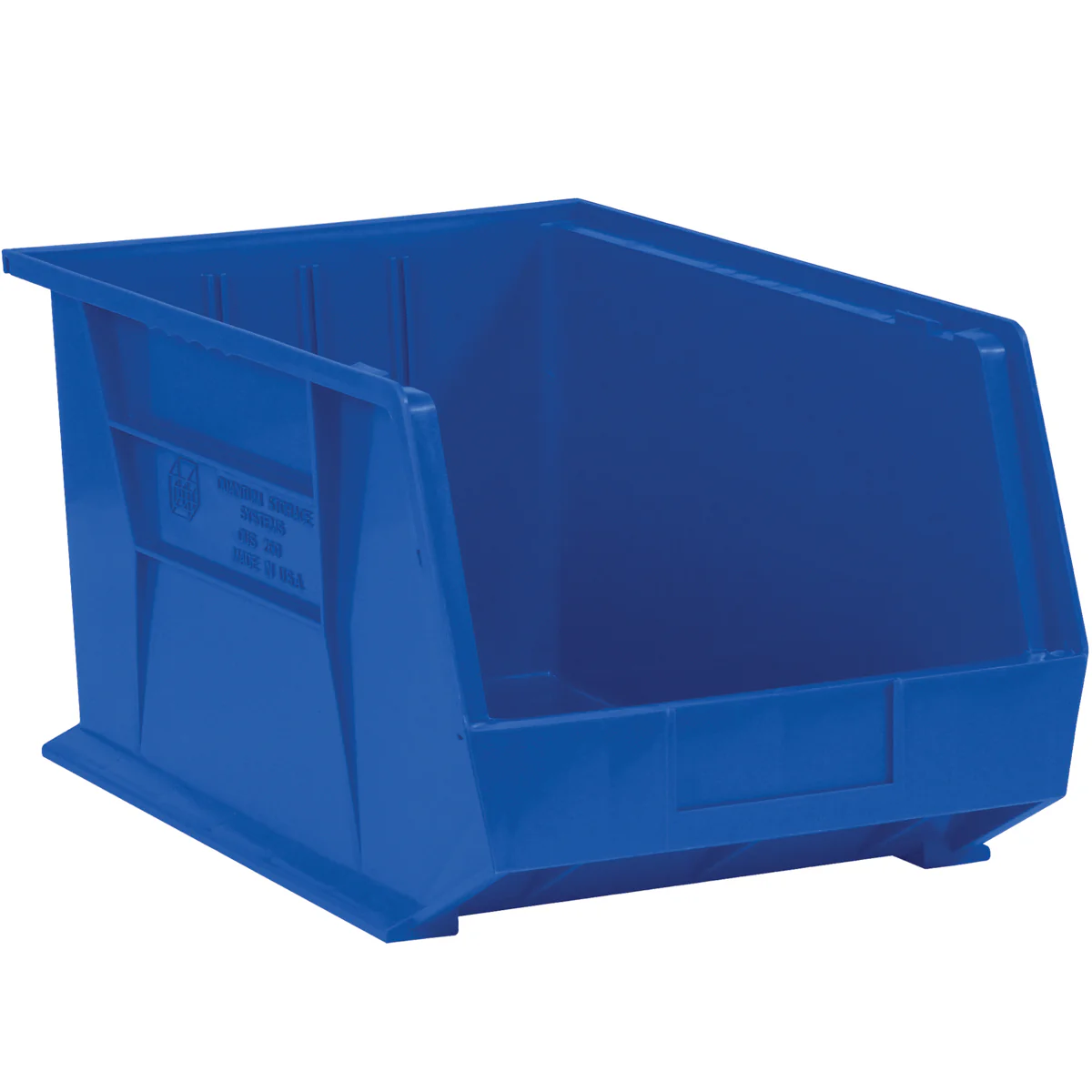 8 1/4 x 14 3/4 x 7 Blue Plastic Bin Boxes 12/Case