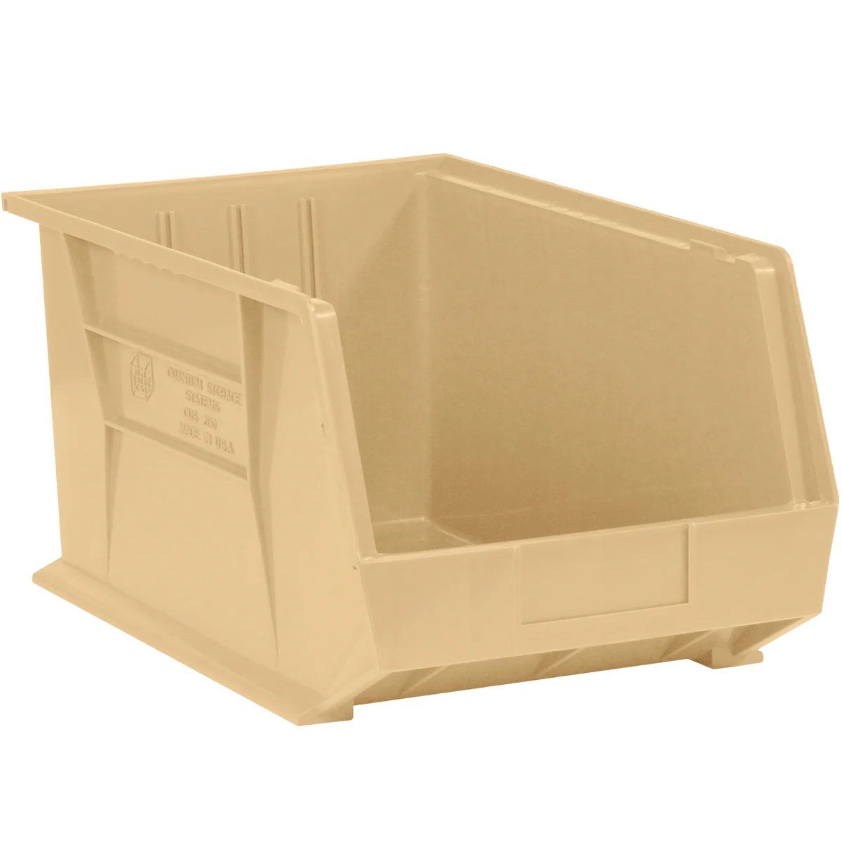 8 1/4 x 14 3/4 x 7 Ivory Plastic Bin Boxes 12/Case