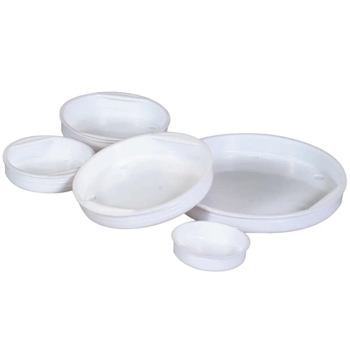 8 White Plastic End Caps 100/Case
