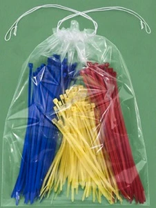 8 x 12 (2 mil) Clear Double Drawstring Bags 1000/Case