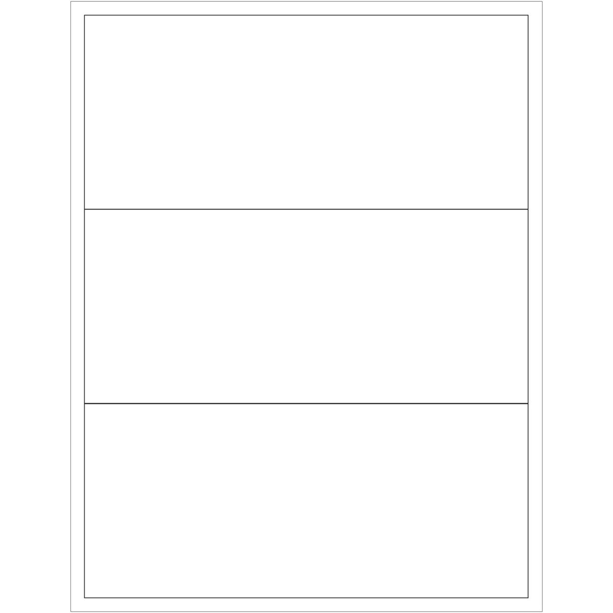 8 x 3 1/2" White Rectangle Laser Labels 300/Case