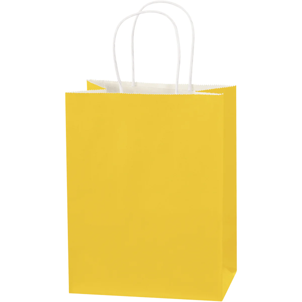 8 x 4 1/2 x 10 1/4 Buttercup Tinted Shopping Bags 250/Case