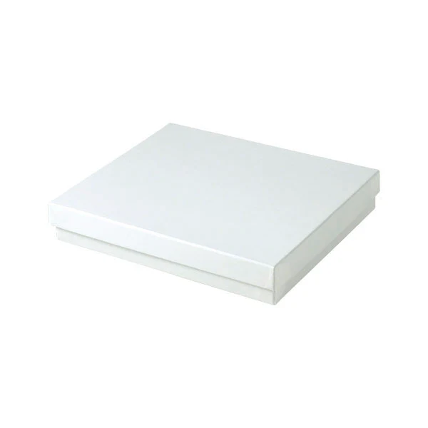 8 x 5 1/2 x 2 White Jewelry Box 50/Case