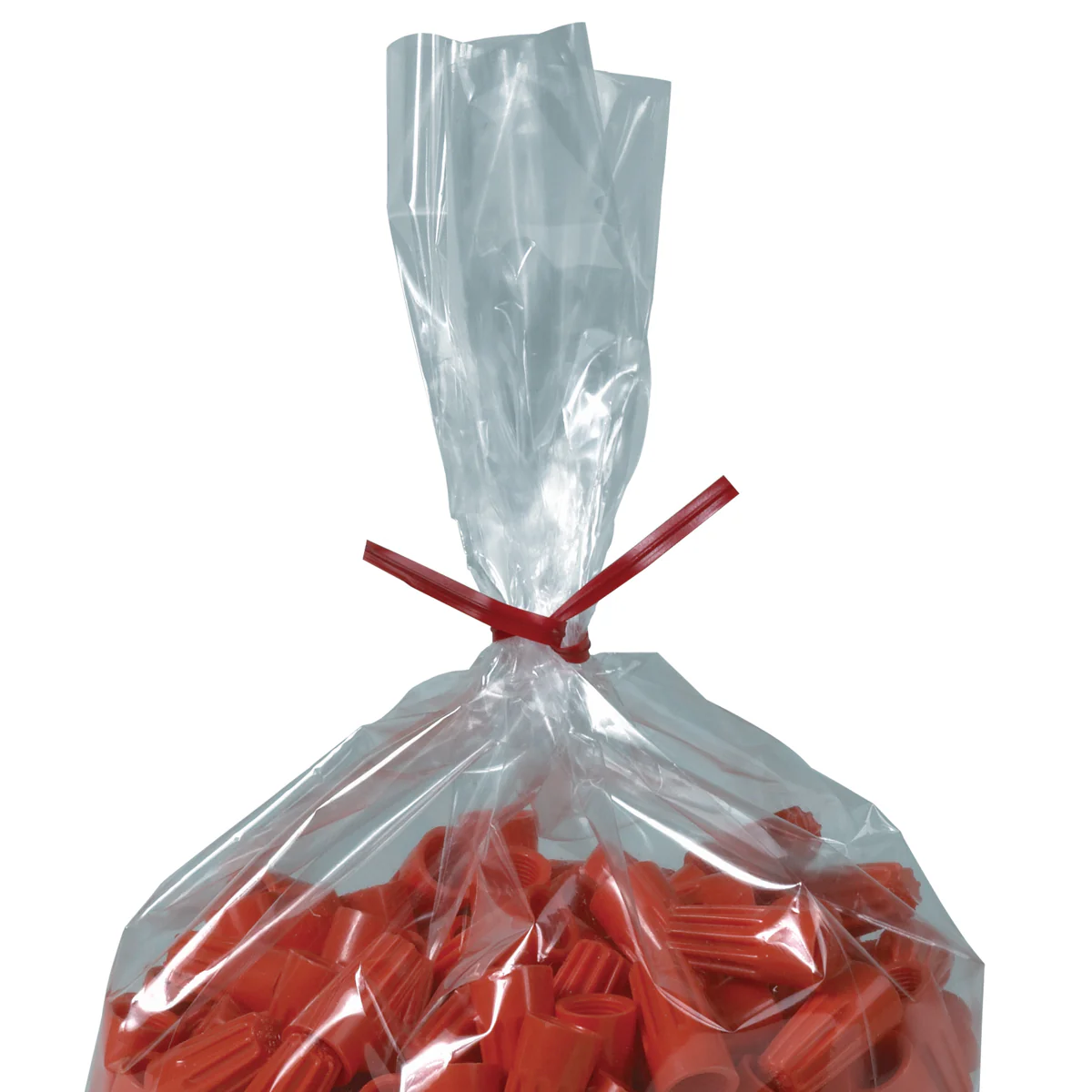 8 x 5/32 Red Plastic Twist Ties 2000/Case