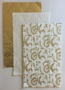 9 1/4 x 5 7/8 Candy Pads (use with 1-2 lb. / two-piece box) Gold Scroll 250/Case
