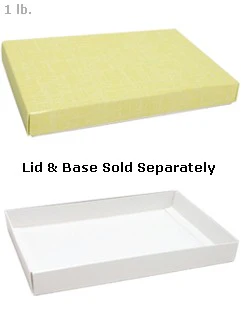 9-3/8 x 6 x 1-1/8 White 1 lb. Rectangular Candy Box BASE 250/Case - Image 2