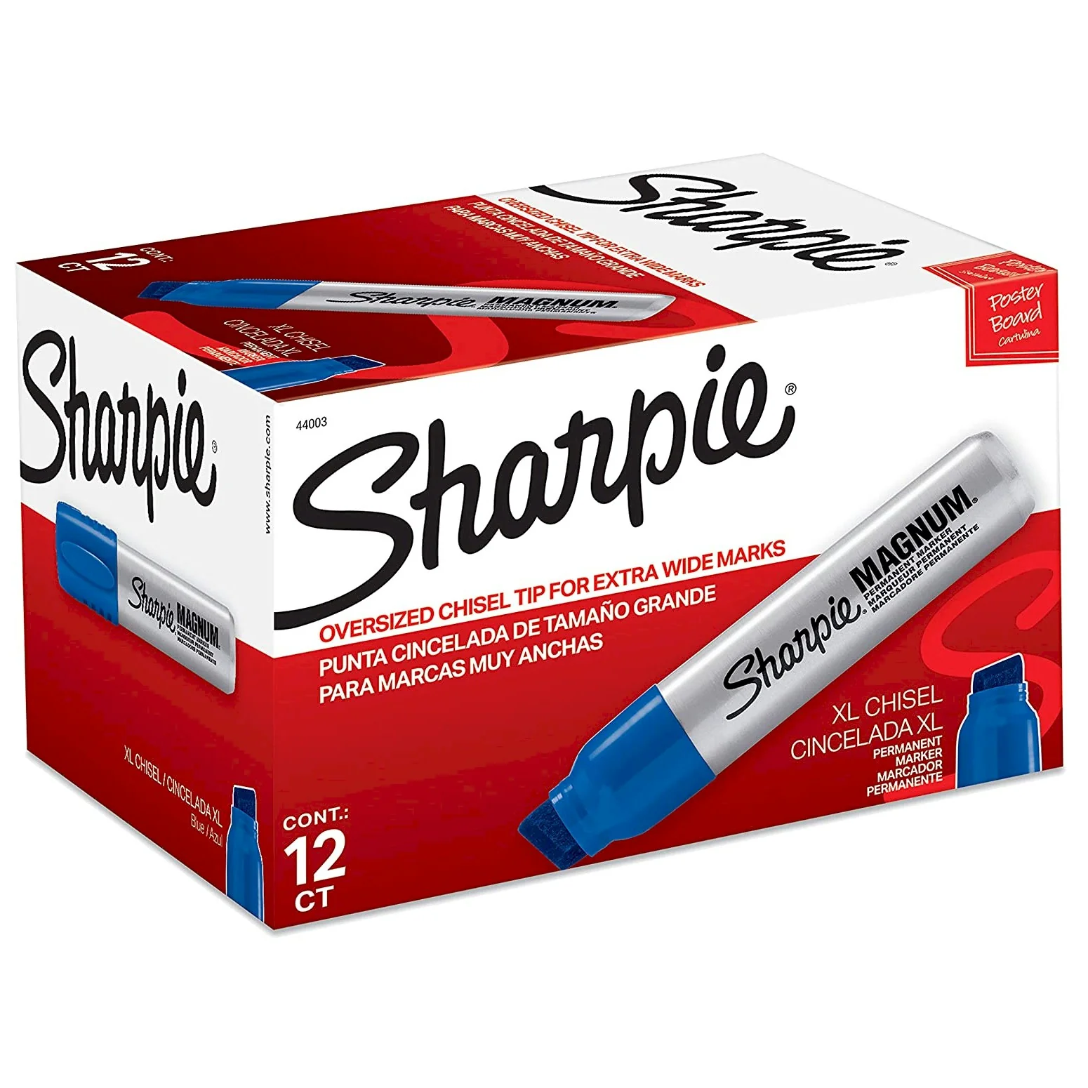 Blue Sharpie Magnum Markers 12/Case - Image 2