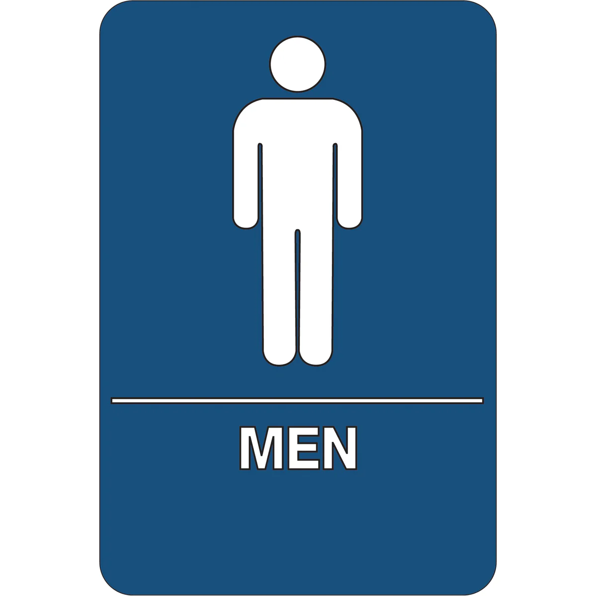 Men Restroom ADA Compliant Plastic Sign