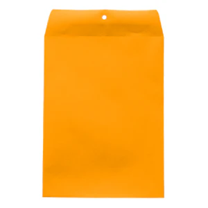 Neon Tangerine 9"x12" Non-Clasp Envelopes 25/Pack
