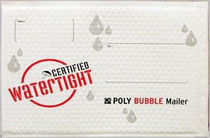 PackRite WaterTight #5 White Poly Bubble Mailer 10-1/2"x16", 25/Case