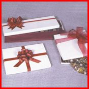 Ties, Gloves - 14 x 4 1/2 x 3/4 Rigid White Swirl 2-pc Box 100/Case - Image 2